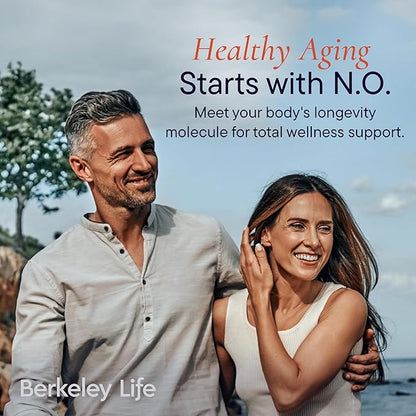 Berkely Life Prebiotic Nitrate Mint Chewing Gum - Sugar-Free Chewing Gum Supports Nitric Oxide Production for Healthy Blood Pressure & Oral Microbiome Health - 8-Piece