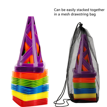 ZEAYEA 30 Pack Agility Training Sport Cone, 9 Inches Soccer Cones with Carry Bag, Basketball