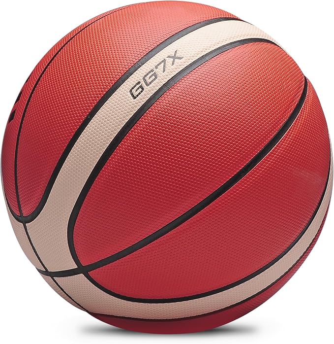 Training Soft Touch Rubber and Faux Leather Fighting Basketball, High Bounce Indoor Outdoor Basketball Gift