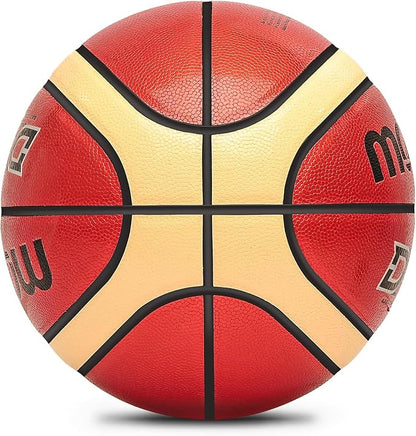 Training Soft Touch Rubber and Faux Leather Fighting Basketball, High Bounce Indoor Outdoor Basketball Gift