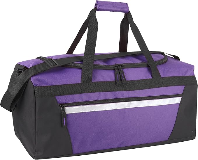 40 Liter, 22 Inch Reflective Duffle Bag with Shoulder Strap for Men, Women, Travel