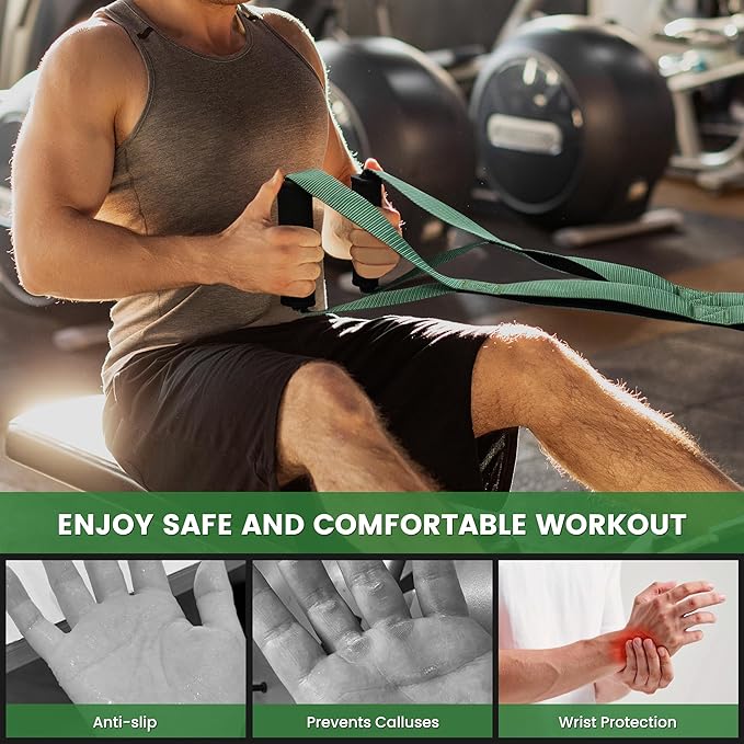 Tricep Rope Cable Attachment Handles, Tricep Pull Down Attachment for Cable Machine, 3 Lengths Tricep Rope for Face Pull, Push Down, Tricep Extension, Cable Rope Attachment for Gym Home Workout