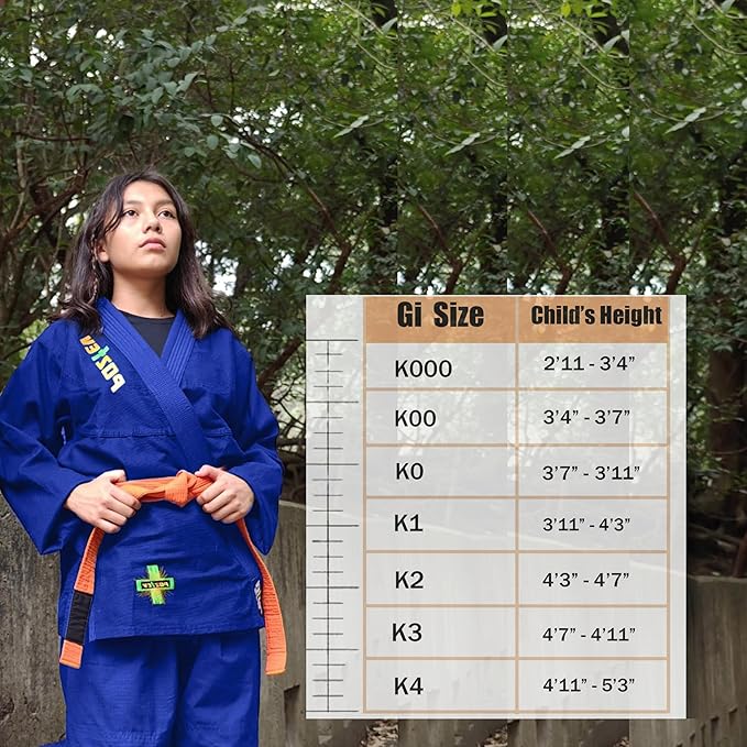 Kids Brazilian Jiu Jitsu Gi For Kids BJJ Gi Youth Grappling Kimonos Preshrunk Lightweight Martial Arts Uniform