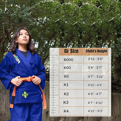 Kids Brazilian Jiu Jitsu Gi For Kids BJJ Gi Youth Grappling Kimonos Preshrunk Lightweight Martial Arts Uniform