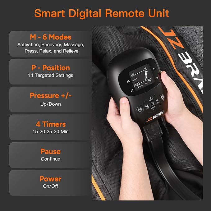 Sequential Air Compression Recovery System : Professional Sequential Compression Boots for Fast Recovery & Circulation Improvement ??Full Leg Recovery Device for Athletes Runners Gym (Medium)