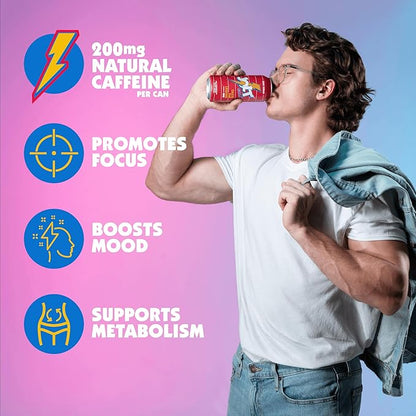 Redcon1 JOLT Cola Energy Drink – 200mg Caffeine, Zero Sugar, 16oz Can – Classic 80s Flavor, Nootropics, B-Vitamins, Metabolism Boost – Performance Energy Beverage (12 Pack)