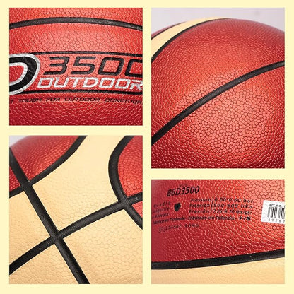 Training Soft Touch Rubber and Faux Leather Fighting Basketball, High Bounce Indoor Outdoor Basketball Gift