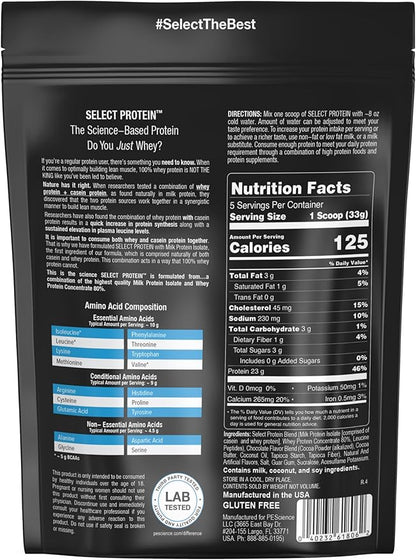 PEScience Select Protein Powder, Whey and Casein Blend, Clean Protein Powder for Women and Men, Low Calorie, Low Carb, Keto Friendly, Gluten Free - Chocolate Truffle - 5 Servings