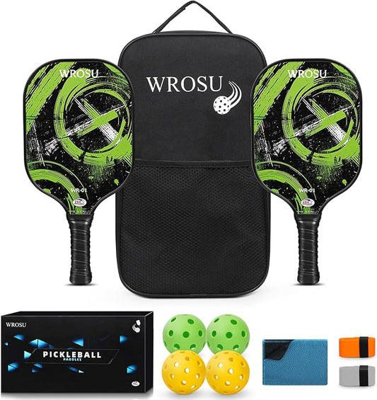 Carbon Fiber Pickleball Paddles Set of 4 or 2 Rackets,USAPA Approved Carbon Fiber Surface Pickle