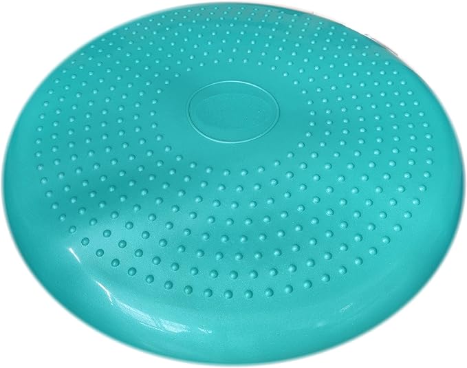 AppleRound Inflated Wobble Cushion with Hand Pump, Air Stability Board (Extra Thick), Core Balance Disc for Adults, Sensory Wiggle Seat for Kids, Flexible Seating for All Age, 13.5in / 34cm Diameter