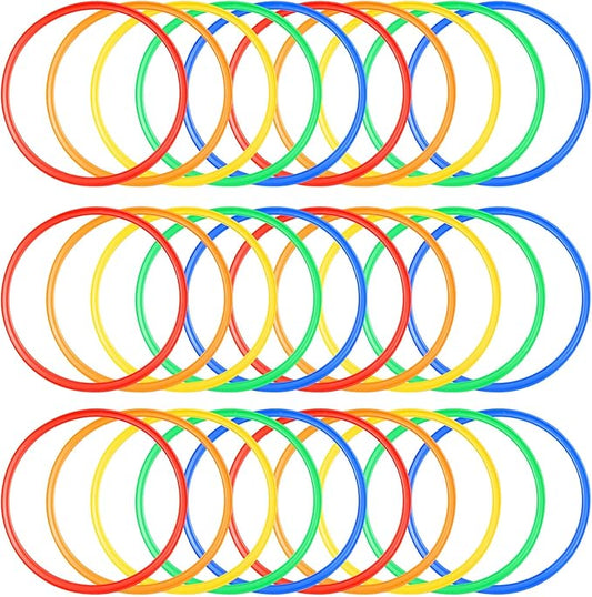 Deekin 40 Pcs Agility Rings Speed and Agility Training Rings Exercise Speed Circle Jumping Hoops for Training Toss Equipment, 15"