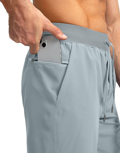 Men's Running Shorts with Zipper Pockets 9 Inch/ 7 Inch / 5 Inch Lightweight Quick Dry Gym Workout Athletic Shorts for Men