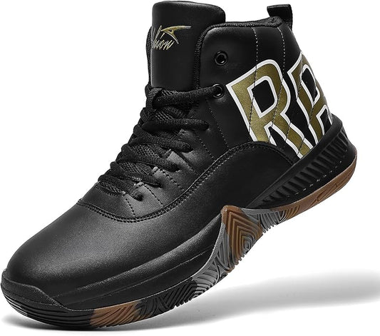 ASHION Mens Basketball Shoes High Top Streetball Lightweight Outdoor Sneakers Cushioning Shoes for