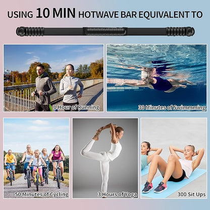 Upgraded Elastic Fitness Bar,Physical Therapy Equipment for Exercise Vibration Training,Fat Buring Workout for Yoga Pilates Sports,Abdominal Muscles Strength Exercises in Home Gym