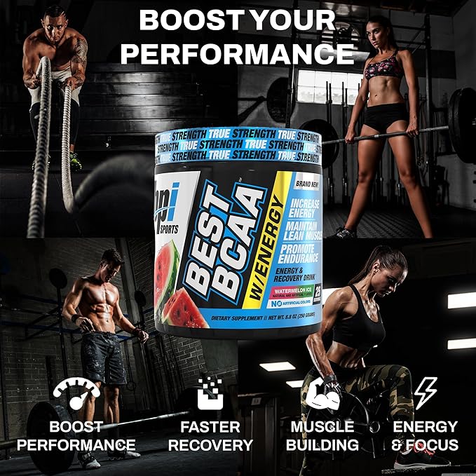 BPI Sports Best BCAA Powder - Muscle Recovery Support - Branched Chain Amino Acids Supplement | Amino Energy Powder for Lean Muscle Growth - Post Workout Recovery Drink - Hydration - Watermelon Ice