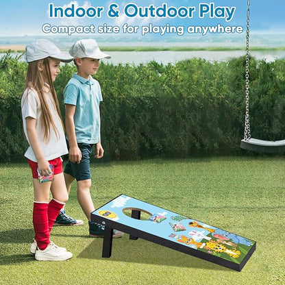 Portable 2 ft x 1 ft Cornhole Game Set with 8 Bean Bags and 1Carry Bag Excellent for Indoor & Outdoor Play – Fun Filled Cornhole Sets
