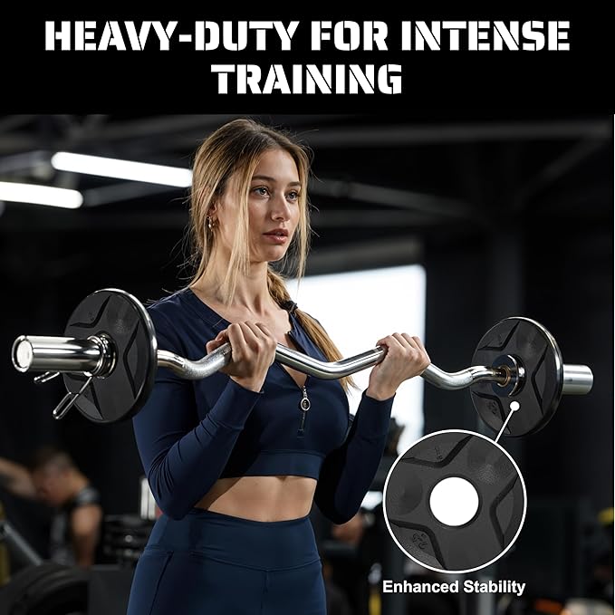 Cast Iron Plate Weights by Tribe WOD- Gym Weights for Men and Women, Cast Iron Plate Weights 1 of 2, Rubber and Steel Weights for Lifting (1 Plate)