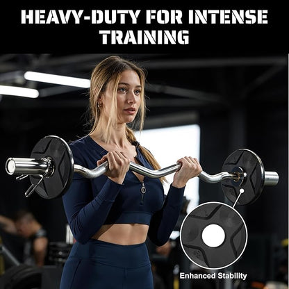 Cast Iron Plate Weights by Tribe WOD- Gym Weights for Men and Women, Cast Iron Plate Weights 1 of 2, Rubber and Steel Weights for Lifting (1 Plate)