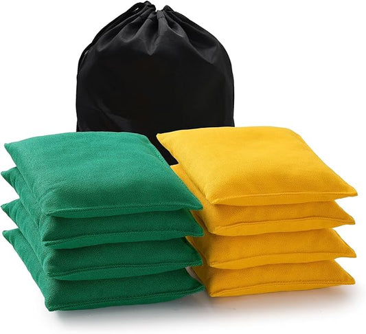 Cornhole Bags Set of 8 Regulation Corn Hole Bean Bags for Cornhole Game, Professional Weather
