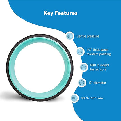 Chirp Wheel Foam Roller ??Targeted Back & Neck Relief, Lumbar Spine Stretcher, Spinal Decompression Back Stretcher, Massage Roller with Density Foam for Physical Therapy, Supports 500lbs, 12-Inch Mint