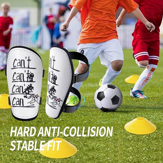 TOMIYO Soccer Shin Guards,Soccer Shin Guards Youth Boys 8-12,Light Weight Adjustable Straps Shin Pads Protection Equipment for Kids Youth，EVA Cushion Protection to Reduce Impact and Injury.