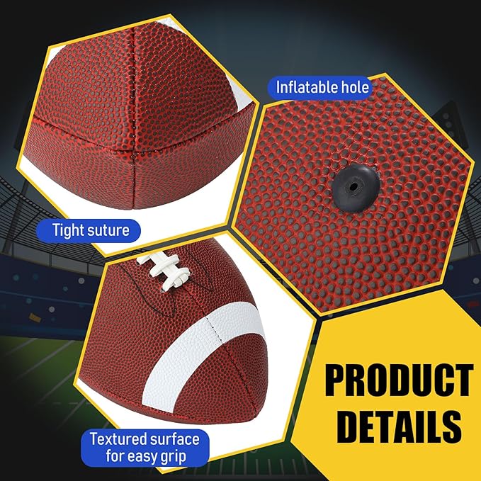 Jenaai Sport Balls Set Official Size Basketball Football Volleyball Soccer Ball with Equipment Bags and Pumps Kit for Kid Youth Adult Indoor Outdoor Operation Christmas