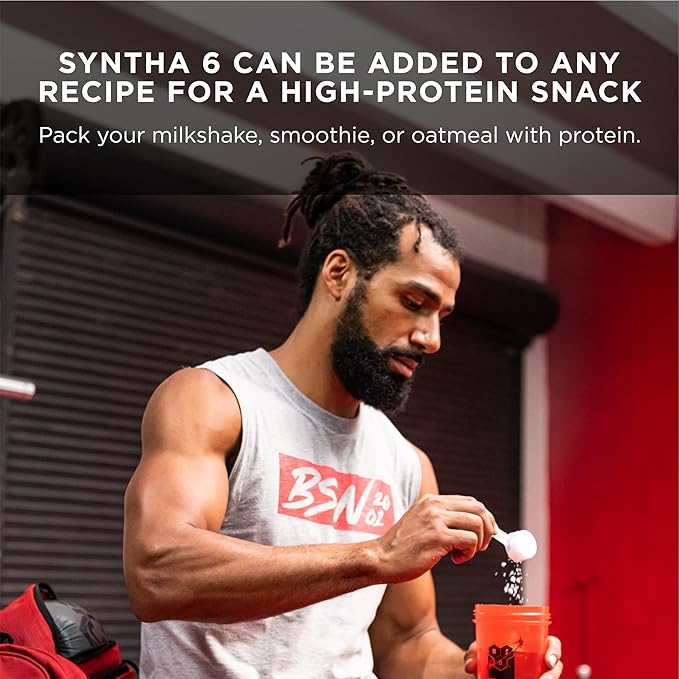 BSN SYNTHA-6 Whey Protein Powder, Micellar Casein, Milk Protein Isolate Powder, Cookies and Cream, 28 Servings (Package May Vary)