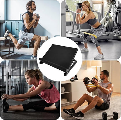 NANSHINE Slant Board for Calf Stretcher Squat, 5-Level Height Adjustable Steel Incline Board Squat Wedge with Non-Slip EVA Mat, Portable Standing Balance Board for Calf Stretching, Flexibility, Ankle Foot, Knees Exercise, Fitness, Physical Therapy