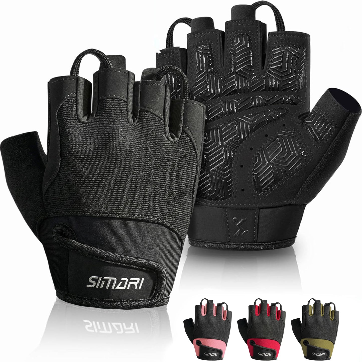 SIMARI Breathable Workout Gloves for Men & Women, Weight Lifting Gloves with Padded, Grip, Full