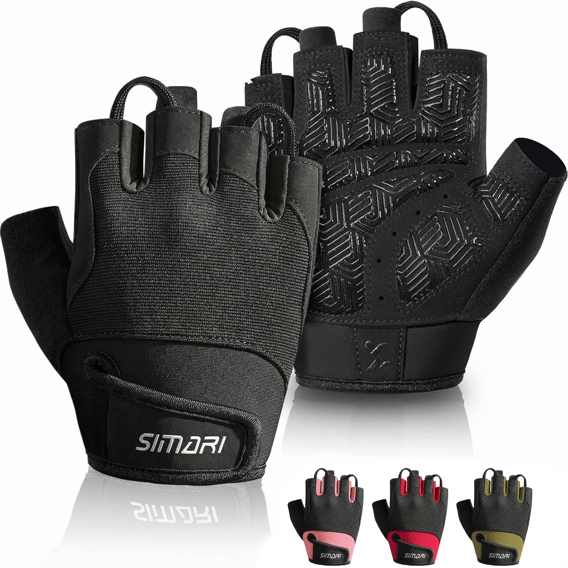 SIMARI Breathable Workout Gloves for Men & Women, Weight Lifting Gloves with Padded, Grip, Full