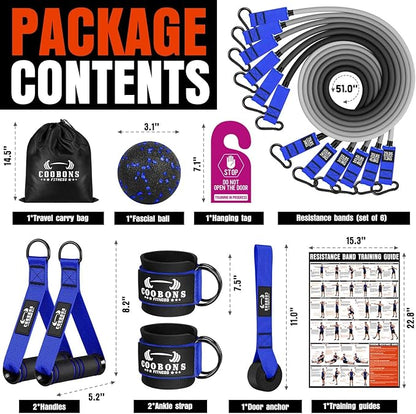 Heavy Resistance Bands for Working Out, 300LBS Exercise Bands with Handles, Workout Bands for Men, Weight Fitness Bands Set for Muscle Training, Strength, Slim, Yoga, Home Gym Equipment