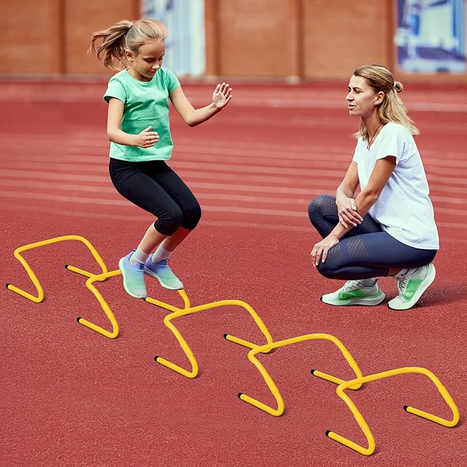Speed and Agility Training Equipment: 5 Adjustable Agility Hurdles. 20ft Agility Ladder, Soccer Training Equipment Set for Kids Youth Adults