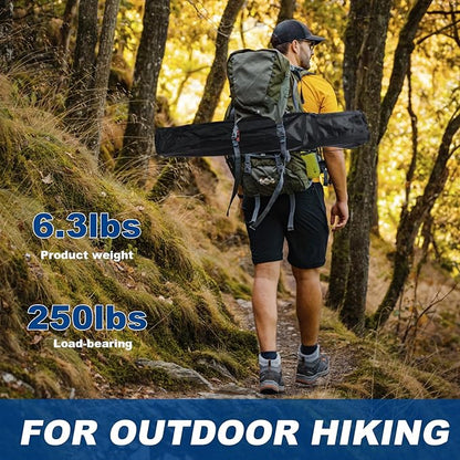 2 Pack Camping Chairs for Adults & Teens, 250LBS Capacity Foldable Portable Lightweight Chairs with Carry Bag, Compact Design for Camping, Beach, Picnics, and Outdoor Events