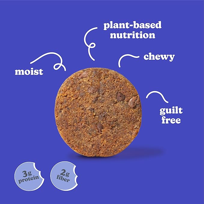 Love + Chew Chocolate Chia Minis Bulk Box - Tasty, Gluten Free Cookies - Vegan, Healthy, Paleo, Non GMO - Individually Wrapped and Soft Baked - Made from High Protein Almonds - 1 Ounce Each, 80 Count