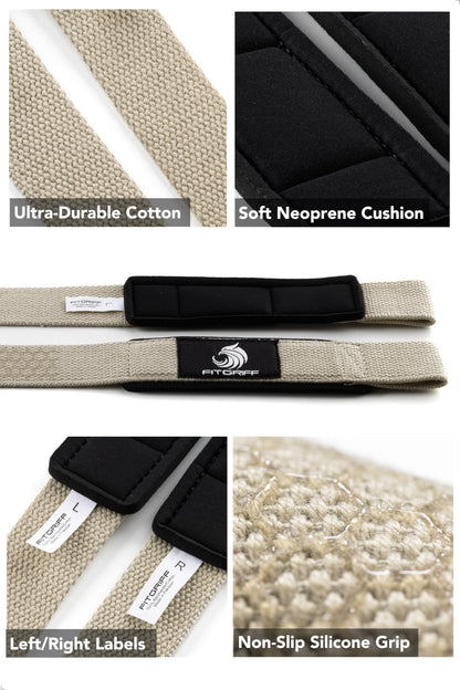 Fitgriff® Lifting Wrist Straps for Weightlifting, Gym, Deadlift, Workout (Made of Premium Cotton &