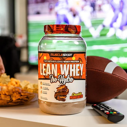 Musclesport Lean Whey Revolution??Protein Powder - Whey Protein Isolate - Low Calorie, Low Carb, Low Fat, Incredible Flavors - 25g Protein per Scoop - 5lb Chocolate Peanut Butter