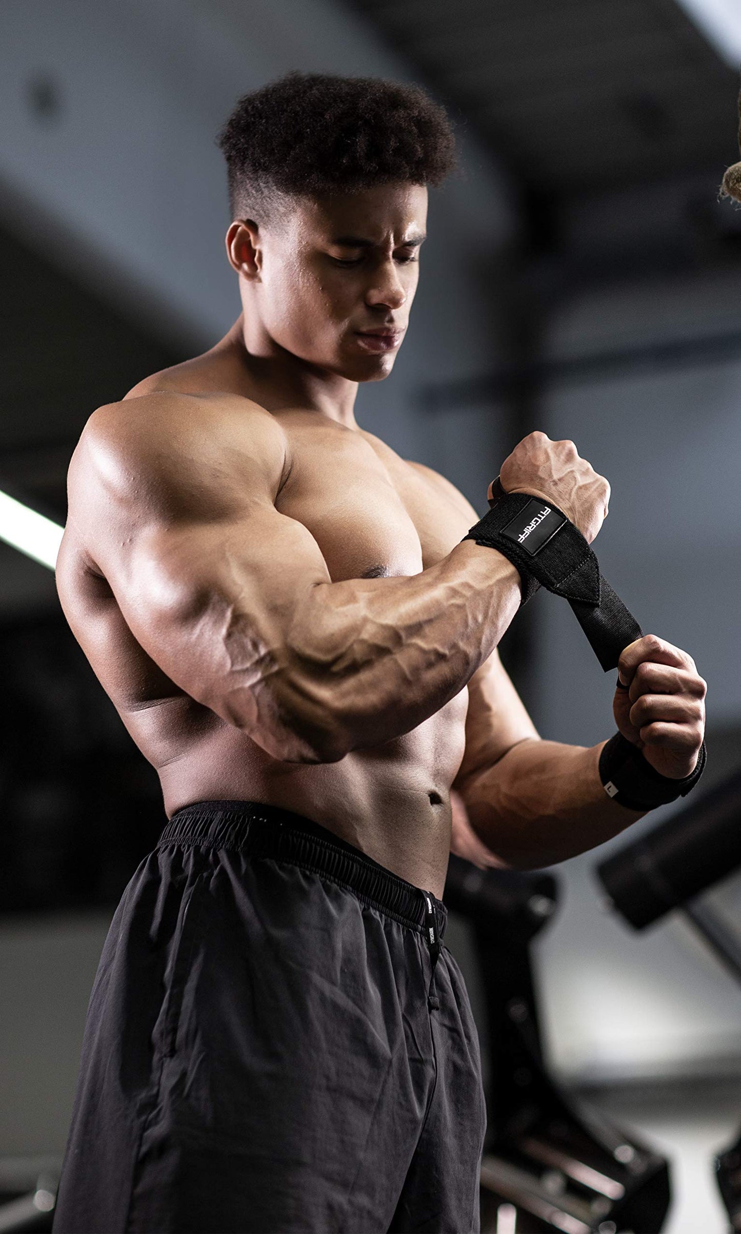 Fitgriff® Wrist Wraps for Weightlifting (18") Heavy-Duty Support for Gym, Bench Press, and Pushups