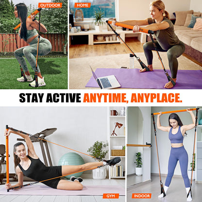 KUTIZE Pilates Bar Kit with Resistance Bands, Pilates Equipment, Multifunctional Resistance Bands