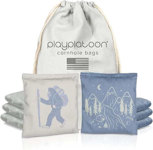 Professional Cornhole Bags - Set of 8 Regulation All Weather Double Sided - Sticky Side/Slick Side