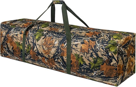 TOPDesign 46 Inch Extra Large Zippered Duffel Bag for Travel Camping Sports Equipment Storage, Waterproof Foldable Luggage Bag with Padded Handles