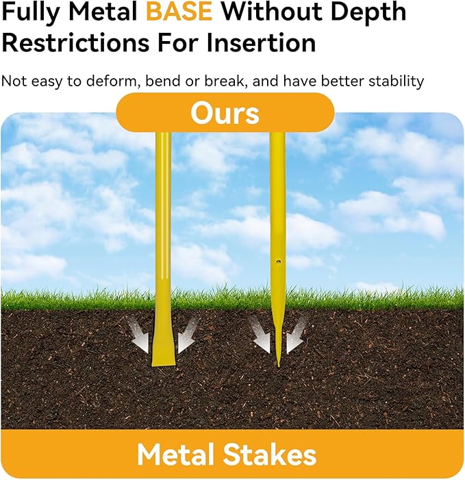 Super Stable Outdoor Flying Disc Game Set, Portable Fun Bottle Drop Yard Game for Family, Adult & Kids with Adjustable Heavy Duty Steel Pole, Durable Bag - Easy Set Up