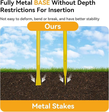 Super Stable Outdoor Flying Disc Game Set, Portable Fun Bottle Drop Yard Game for Family, Adult & Kids with Adjustable Heavy Duty Steel Pole, Durable Bag - Easy Set Up