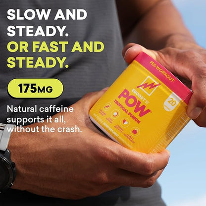 EBOOST POW Natural Pre Workout Powder ??20 Servings - Tropical Punch - A Pre Workout Supplement for Performance, Joint Mobility Support, Energy, Focus - Men & Women - Non-GMO, Gluten-Free, No Creatine