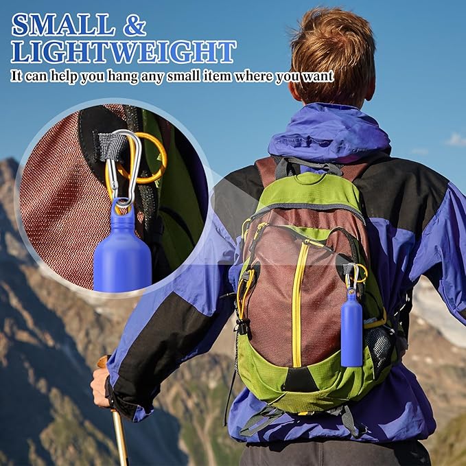 300 Pcs 2" Carabiner Bulk Spring Snap Hooks Bulk Aluminum Alloy Clip Keychain for Hanging Camping Hiking Traveling Fishing Outdoor Activities