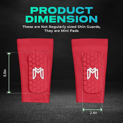 Mini Shin Guards Soccer – Built in Shin Pad Sleeves for Mens, Women, Teens - Small Shin Guards - Lightweight, Breathable Shin Defender Leg Protection