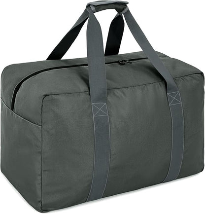Travel Duffle Bag, 70L Gear Bag for Men and Women, Storage Bag Ideal for Overnight Camping and Weekend Getaways, Dark Gray