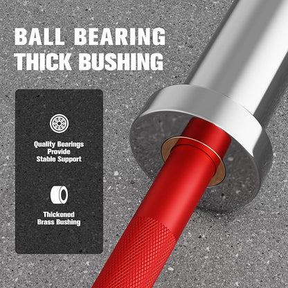 RITFIT Olympic Barbell 4ft/4.8ft/6ft - 2 Inch Weight Bar for Strength Training, Weightlifting, Squat, Deadlift, Bench Press, Curl, Overhead Press - 350lbs/500lbs Capacity