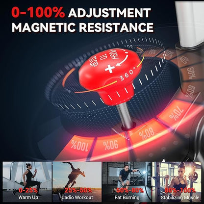 Exercise Bike, WENOKER Magnetic Resistance Stationary Bike for Home, App Supported Indoor Bike with Whisper Quiet, Heavy Flywheel and Upgraded Digital Display