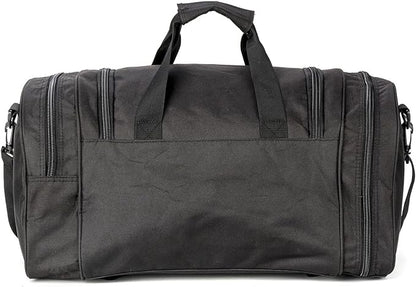 Gym Duffel Bag for Men Sports Duffel Bag with Shoe Compartment (BLACK-Model A)