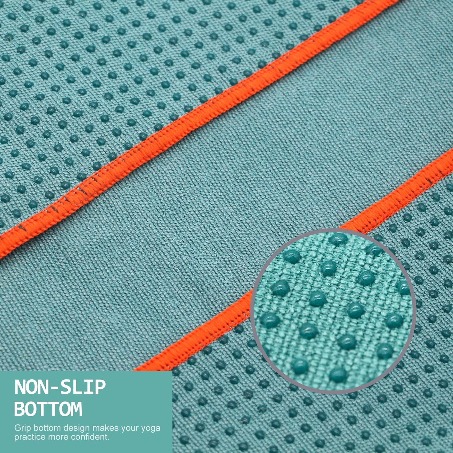 Eunzel 2 Pack Hot Yoga Towel with Grip Dot, Non Slip Yoga Mat Towe Sweat Absorbent Towel for Hot
